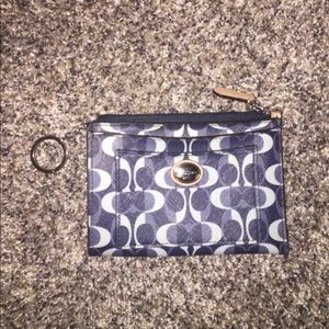 COACH wallet/coin purse, blue. Great condition!